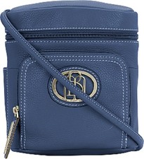 Gorgeous Crossbody Organizer Handbag-beautiful Indigo Blue-new-last One !
