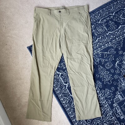 Eddie Bauer 5 Pocket Travex Mens 40x30 Beige Hiking Chino Pants Lightweight  | eBay