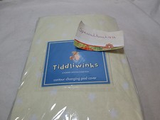 NEW Tiddliwinks Nursery STARS Flannel Contour Changing Pad Cover  Yellow/White