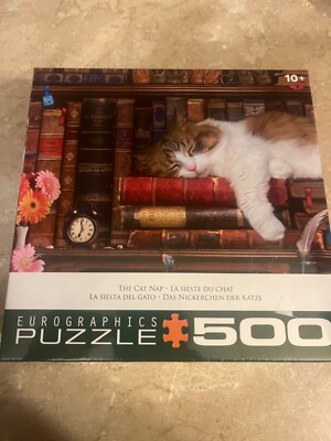 Eurographics Puzzle The Cat Nap 500 pc NIB unopened sealed