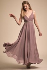 New Anthropologie BHLDN Eva Dress Violet Grey size M Flowy $188 NWT 