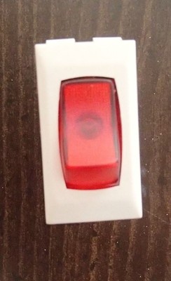 NEW* 12V SIGMA ON OFF 12 VOLT LIGHT SWITCH LIT RED ALMOND CAMPER