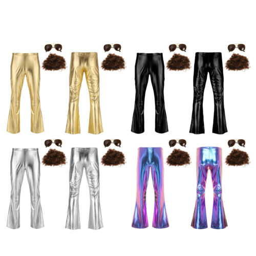 Men's Pants Dancewear Disco Outfit Bachelor Panties Long Costume Jazz - Picture 1 of 38