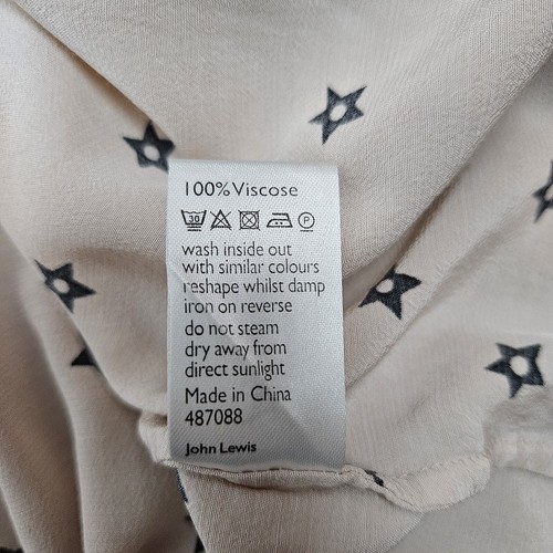 Somerset Alice Temperley Blouse Top Size 16 Blush Pink Star Print Ruffles LS - Picture 11 of 11