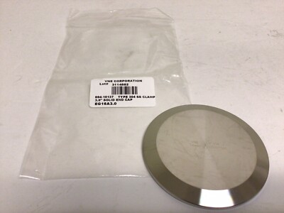 NEW, VNE CORPORATION 694-10137 TYPE 304SS 3'' STAINLESS STEEL SOLID END CAP