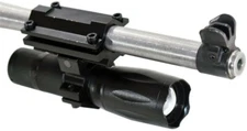 Trinity 1200 Lumen hunting Flashlight with mount for Ruger 10-22 Model rifle.