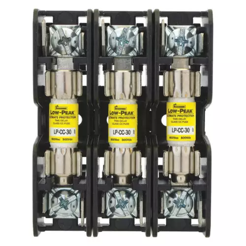 BUSSMANN BCM603-3C Fuse Block,0 to 30A,CC,3 Pole 40LG68