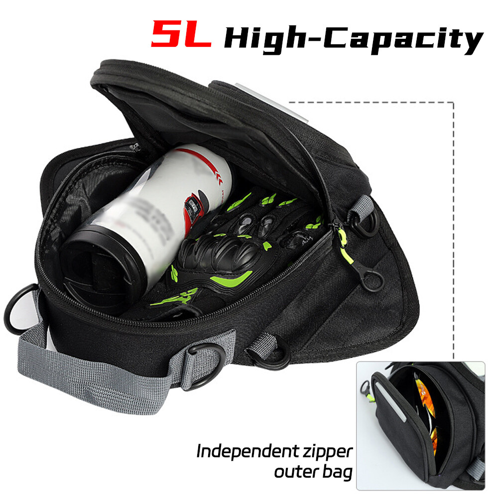 Motorcycle Tank Bag Waterproof Magnetic Motorbike Phone Holder Fuel Saddle Bags