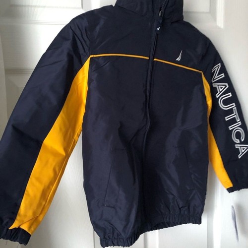 New Nautica Hooded Water Resistant Zip Up Rain windbreak Jacket boy kids size 6 - Picture 6 of 10