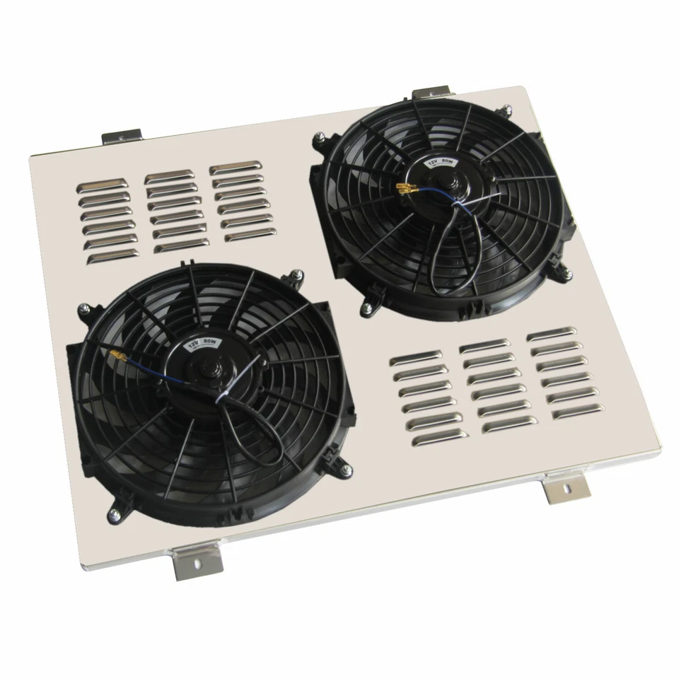 Aluminum Radiator Shroud+Fan For 1991-1993 Dodge W250 W350 D250 D350 5.9L Foto 4 de 4