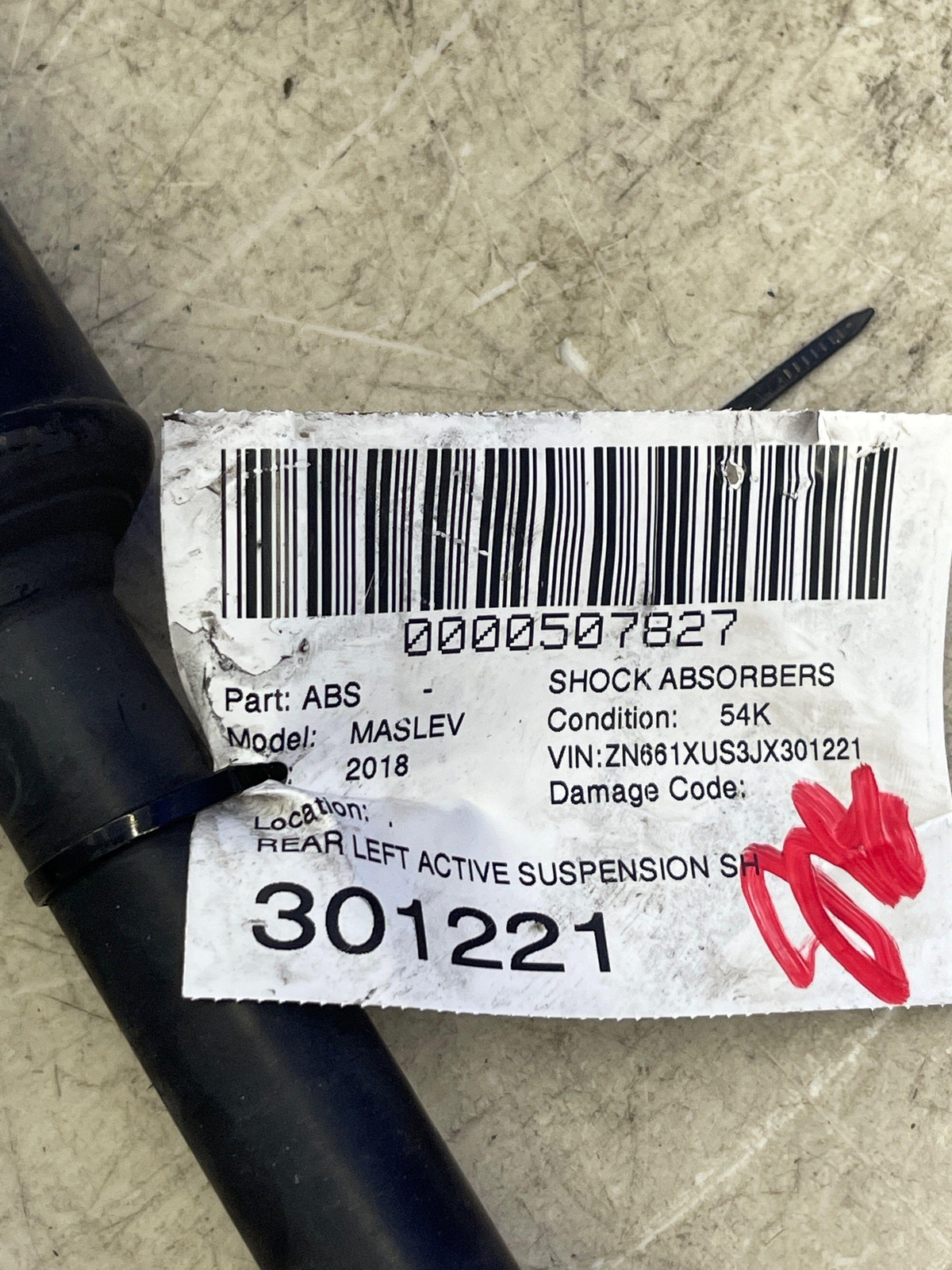 2017-2022 MASERATI LEVANTE OEM REAR LEFT ACTIVE SUSPENSION SHOCK ABSORBER