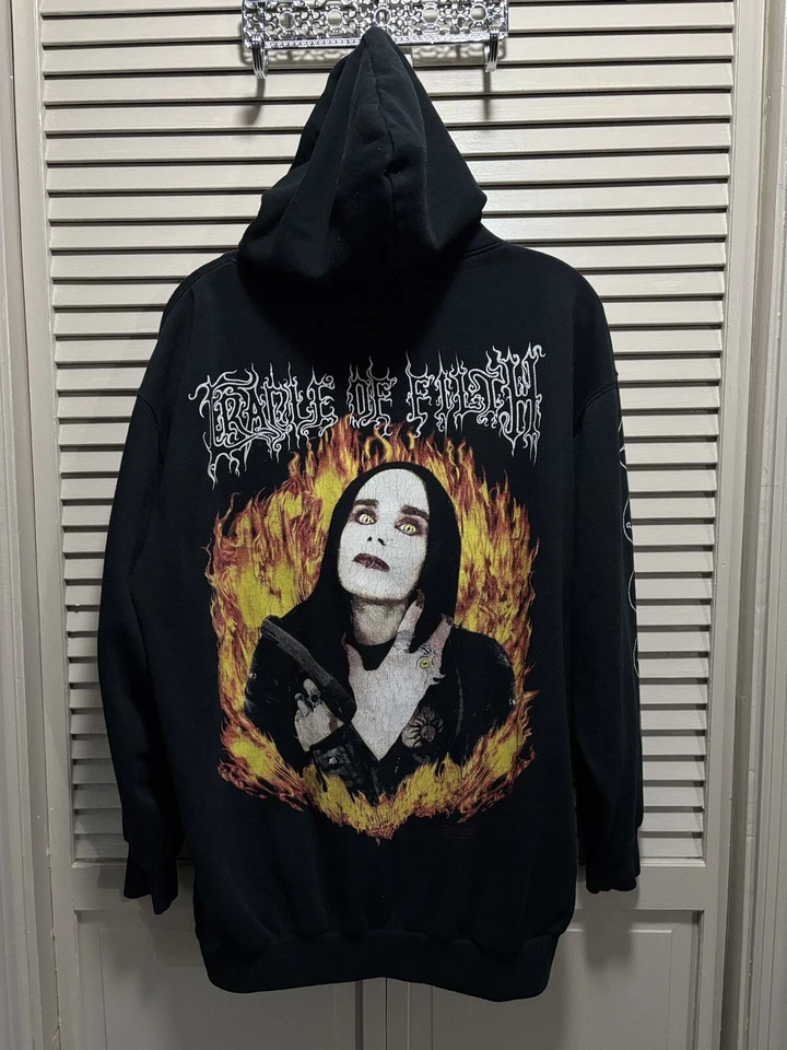 Vintage Cradle Of Filth “Wanker” 1999 Graphic RARE Up Hoodie Size See Measures - Image 4 of 4