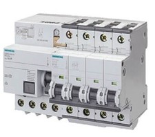 SIEMENS 5SU14441RC63 RCBO 63 AMP 4 POLE 100mA EL + MCB 5SU1 10KA ISI 4 POLES