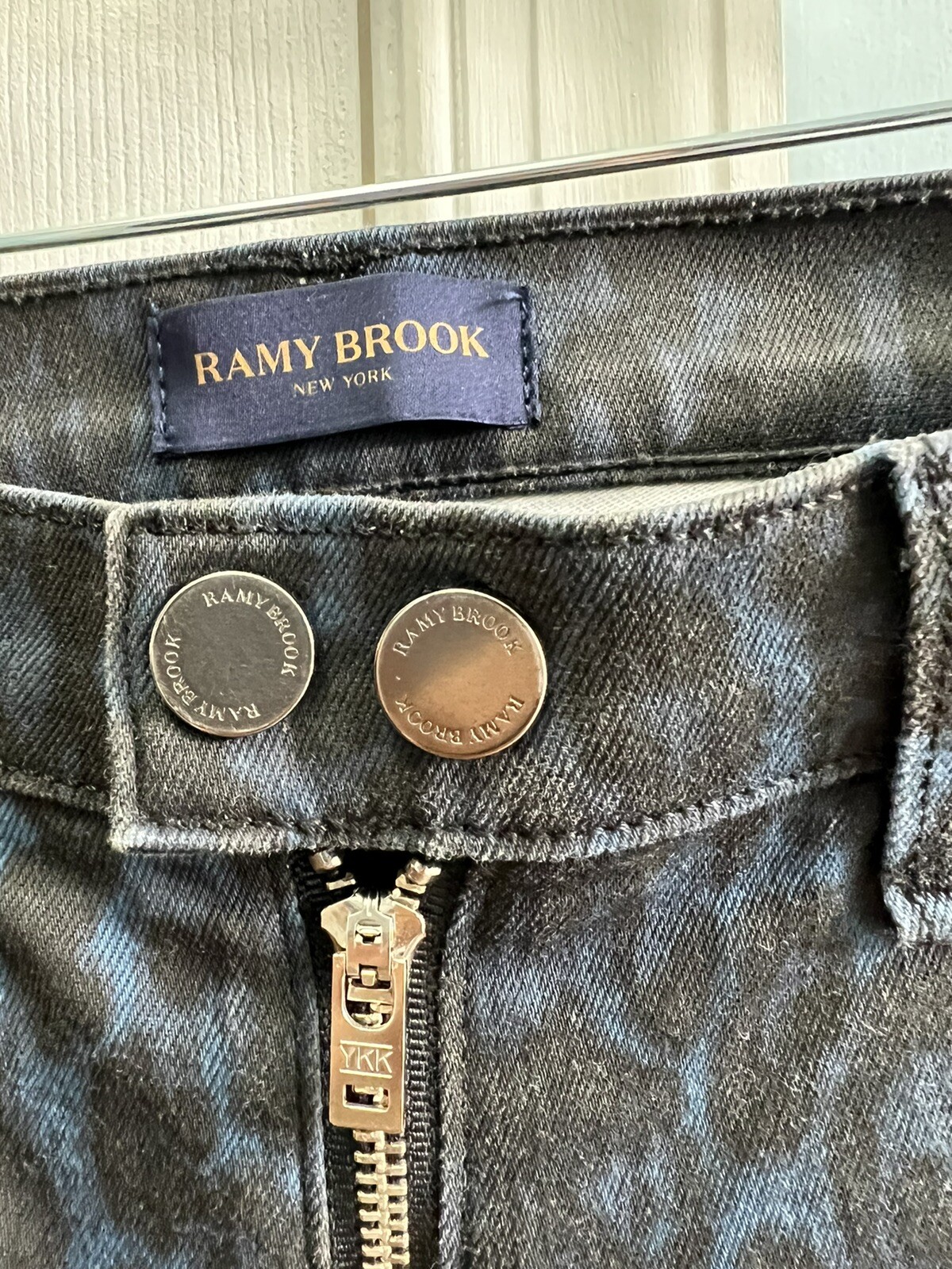 Ramy Brook Women Blue Jeans With Leopard Print Si… - image 5
