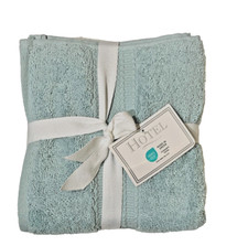 SET OF 2 New HOTEL 100 Cotton Absorbent Soft Hand Towels Blue