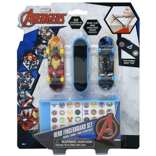 Marvel Avengers Fingerboard Set - 3 Pack, 1 Ramp and 32 Stickers - 第 1/1 張圖片