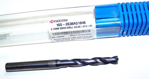 6,70 mm (.2638") TALADRO DE CARBURO ORION 5xD KYOCERA 165-2638AG1846 - Imagen 3 de 3