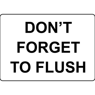Don'T Forget Flush Aluminum Metal Sign