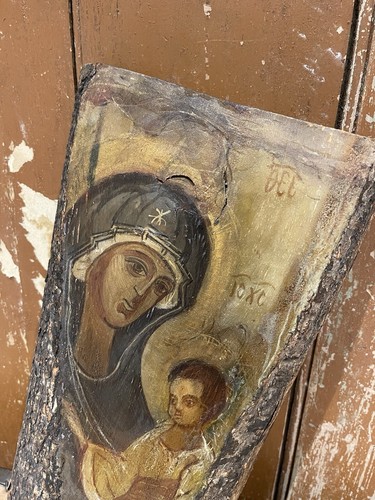 Hademade Icon Virgin Mary & Jesus Christ Wall Mounted Religious Orthodox - Picture 9 of 19