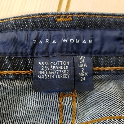 Zara Woman Size 2 (US) 34 (EU) Straight Leg Jeans Dark Wash