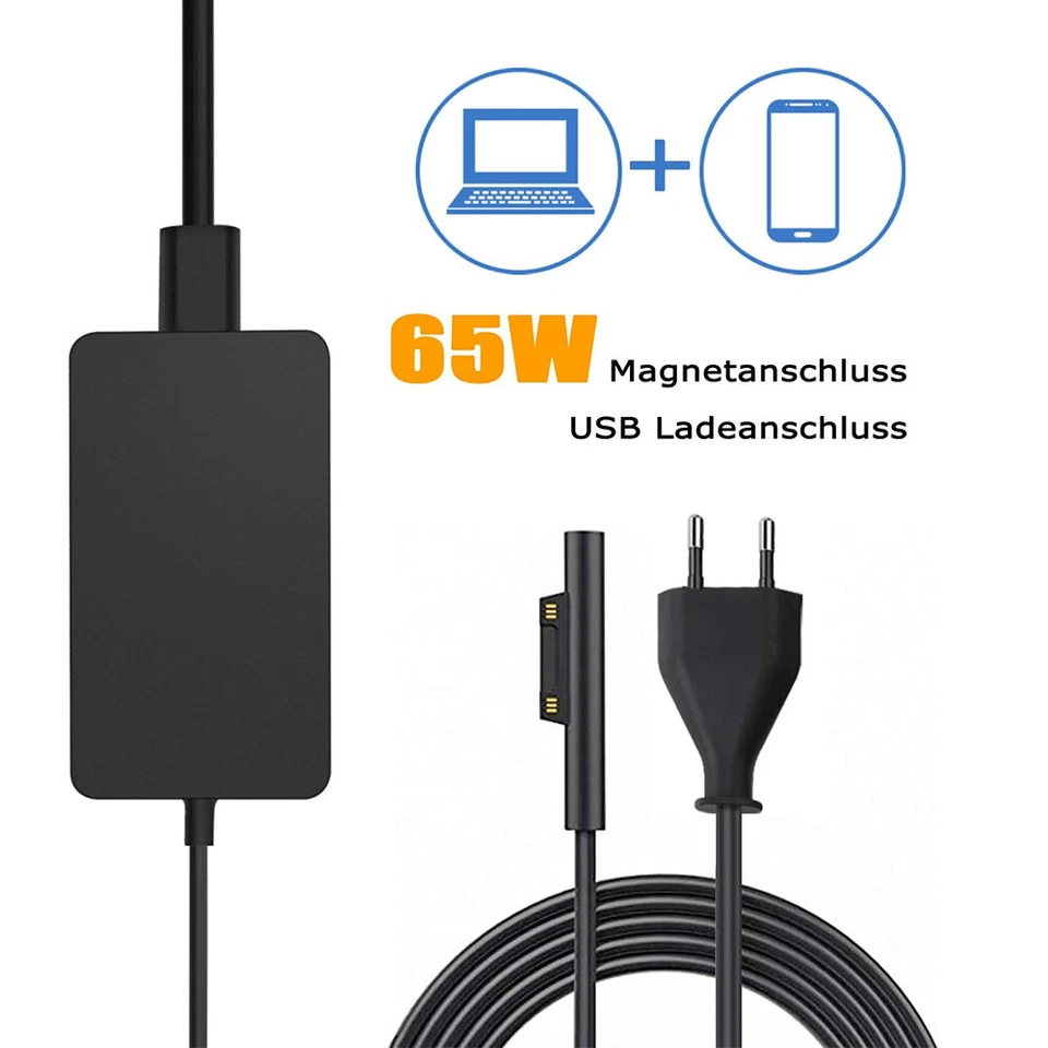 65W Ladegerät Netzteil Für Microsoft Surface Pro 3/4/5/6/7/X/GO Model 1706 1735 - Bild 4 von 4