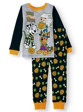 Paw Patrol 2 PC Halloween Long Sleeve Tight Fit Cotton Pajama Set Boy Size 5T