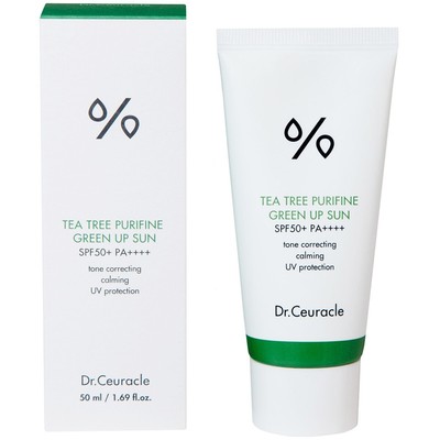 DR.CEURACLE TEEBAUM PURIFIN GRÜN UP SUN SPF50+ PA++++ 50ml, Kbeauty, Probe