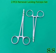 2 PCS DOG CAT PET HAIR PULLER REMOVER STAINLESS STEEL FORCEPS 5" STR  CVD FULL