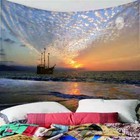 Sea Sails In Sunset 3D Wall Hang Cloth Tapestry Fabric Decorations Decor