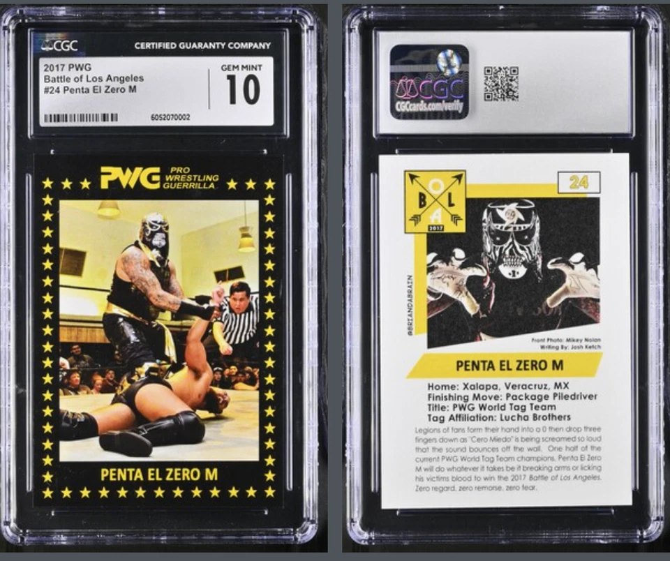 Penta El Zero M 2017 PWG BOLA NO24 дебютант RC CGC 10 Gem как новая POP 1 - Изображение 4 из 4