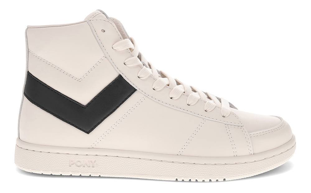 Pony Men's M-80 HIGH [ Off White/Black ] Basketball Shoes - 55010073
