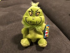 Aurora Dr Seuss Grinch Palm Pal, Green Christmas Stuffed Animal Beanie Toy