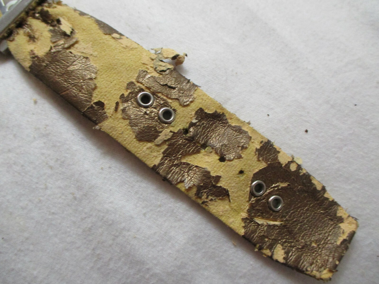 Wristwatch Silver Tone Rectangular Brown Face Buc… - image 3