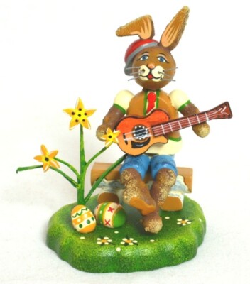 Hasenmusikant mit Gitarre - Hubrig 9 cm