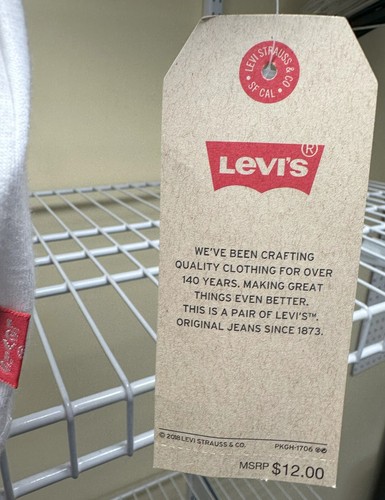 T-shirt Levi's rossa logo bianca manica corta bambino taglia 3 mesi nuova - Foto 6 di 8