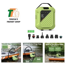 20PSI High Pressure Smart SUP Air Pump, 2025 New Rechargeable Battery-Powered...