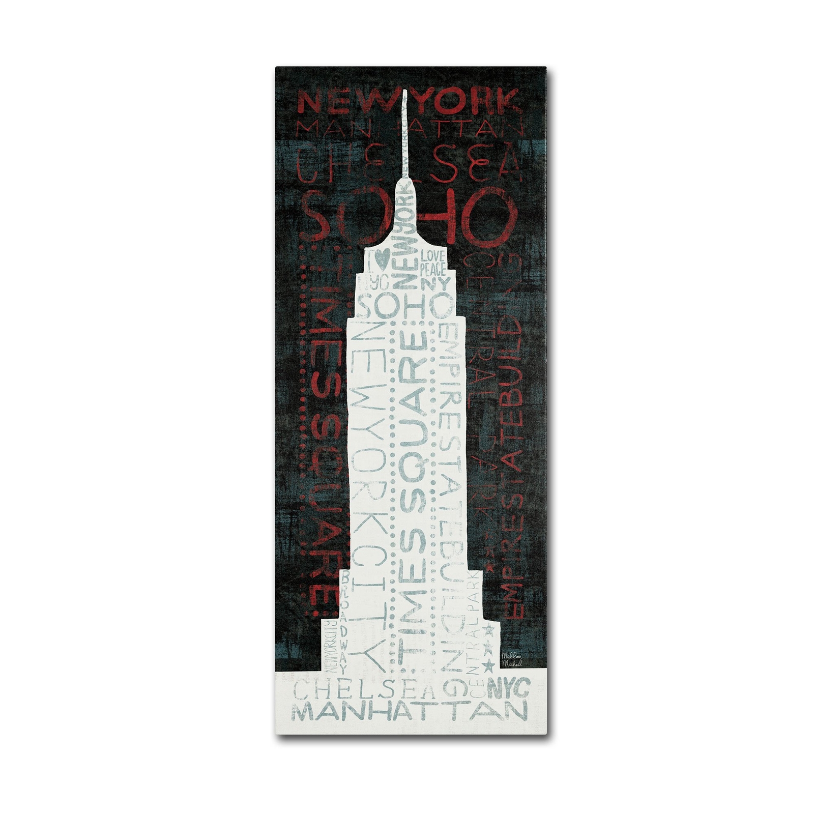 Empire State Building Wall Art by Michael Mullan, 10x24 Inches