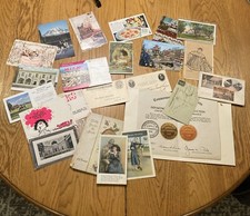 Junk Journal Lot 20  Antique Vintage Paper Ephemera Greeting, Postcards As Is