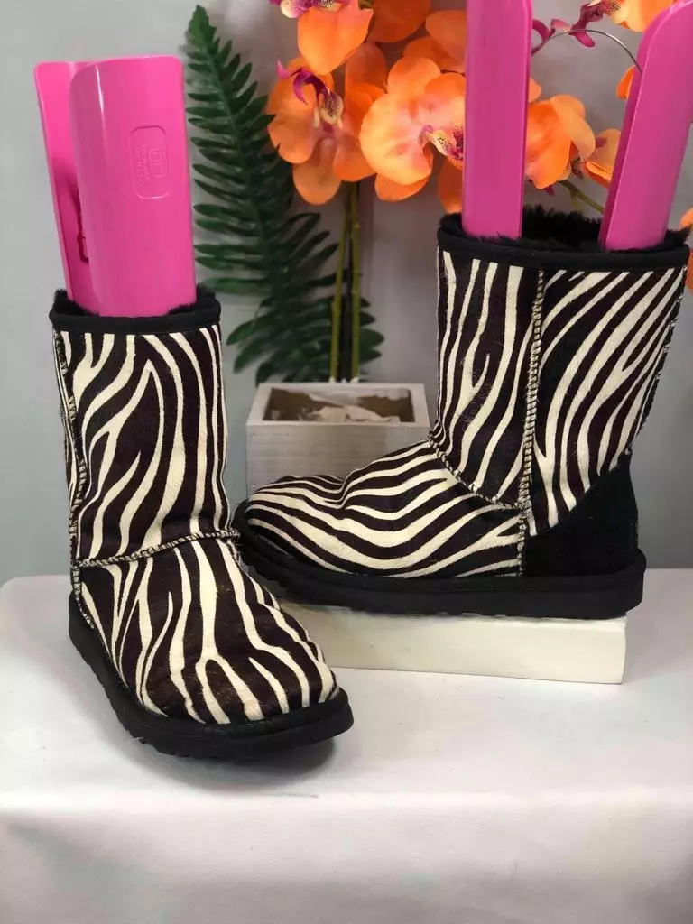 UGG Australia Womens Classic Short Exotic Zebra Prints Boots 1002790 US 5