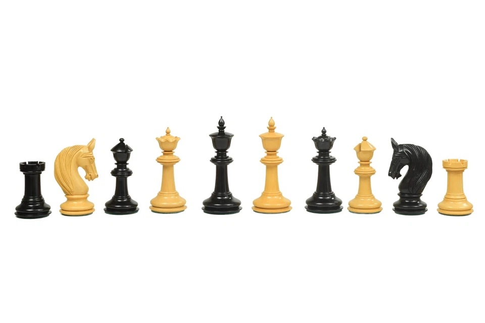 Wooden Chess Pieces ,King Height - 4.50 Inches ,Ebony and Box Wood,Extra Queens - Image 3 of 4