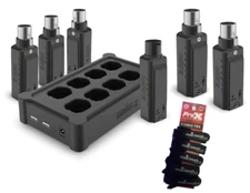 Chauvet DJ D-Fi XLR Pack includes 1 transmitter, 5 receivers and 1 multi-charger