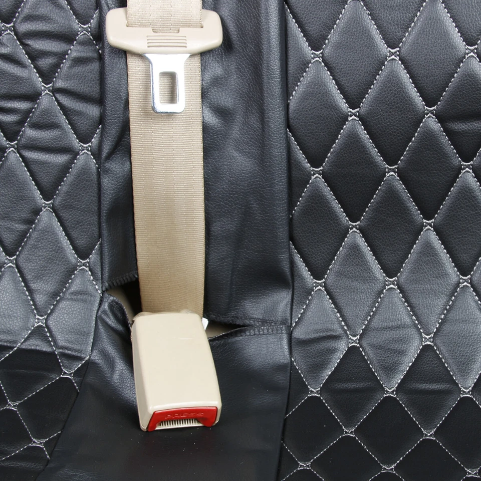 FOR PEUGEOT EXPERT 2007-2016 - ELEGANT BLACK QUILTED LEATHER VAN SEAT COVERS 2+1 - Image 2 of 2