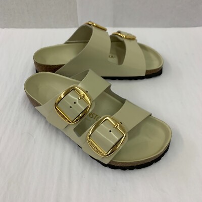 Birkenstock New w/ Box Arizona Big Buckle High Shine Ecru