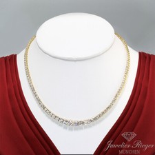Cartier Collier Riviere Gelbgold 750 Diamanten ca. 13 ct. Brillanten Gold Kette