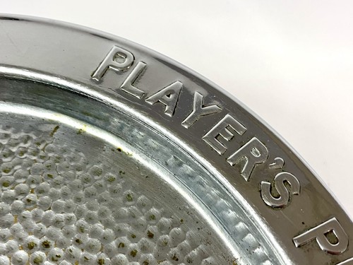 Vintage 60er Jahre Player's Please Tabak Werbung verchromtes Metall rund Bar Tablett - Bild 6 von 8