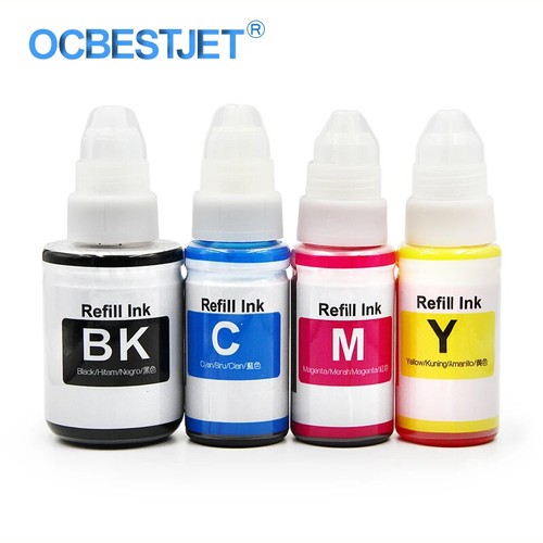 4 Bottle Dye Ink For Canon G3400 GI-490G1000 G1100 G1400 G2400 G3400 G2000 - 第 1/6 張圖片