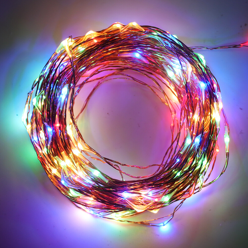 Solar 100500 LED Mains Plug in String Fairy Lights Garden Outdoor Xmas