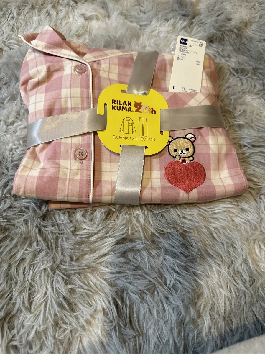 Gu Pajamas Long Sleeve Pants Rilakkuma Pink Kawaii L Japanese size