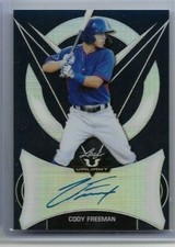 2019 Leaf Valiant Draft CODY FREEMAN Blue Prismatic RC Auto 2/25 Rangers