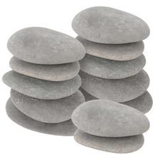 12 Pack Large Painting Rocks, 3-4 Inch Natural River Rocks for Painting, Flat an